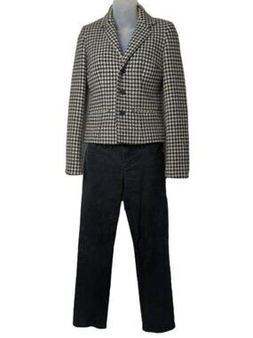 Ralph Lauren Houndstooth Wool Jacket XS & Black Jeans Modern Straight Ankle 2P